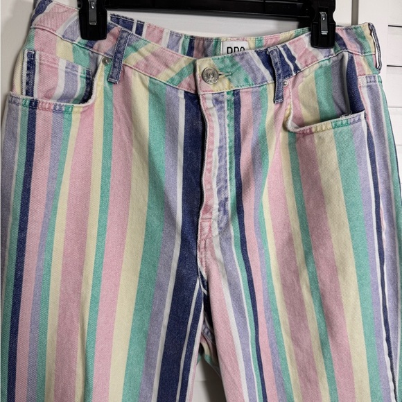 Urban Outfitters BDG Women’s Striped Pastel High-Waisted Jeans Size 32 - Picture 5 of 7